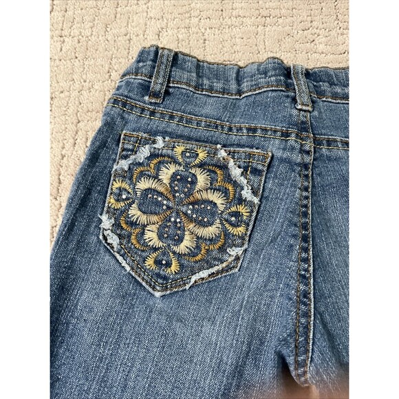 LEI Y2k Jeans Shorts Chelsea Lowrise. Girl’s Size 8 Embroider Pockets - Picture 12 of 13